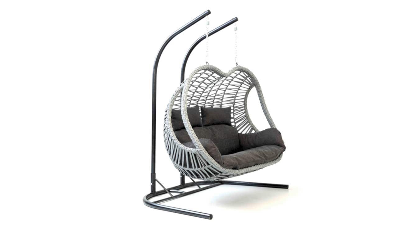 Pop Gri Çift Kişilik Salıncak